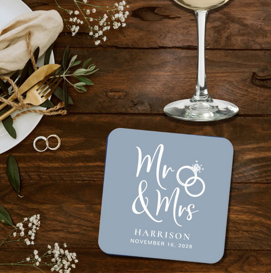 Square Wedding Coasters - Set of 50